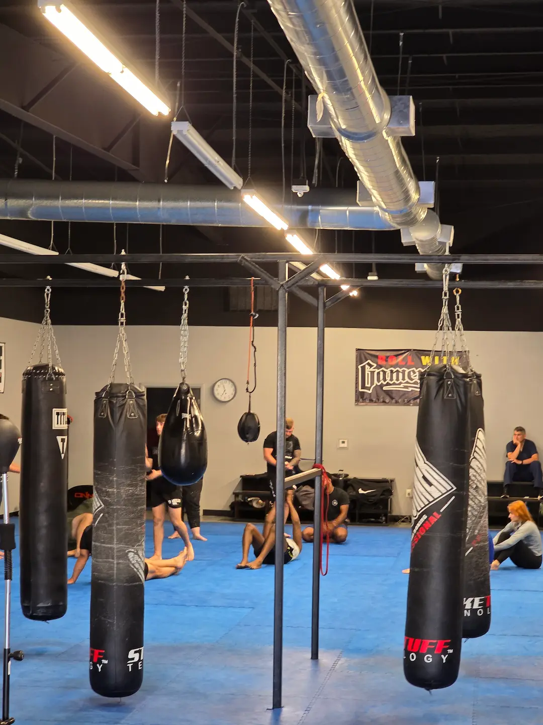 Texarkana Combat Sports gym interior with heavy bags
